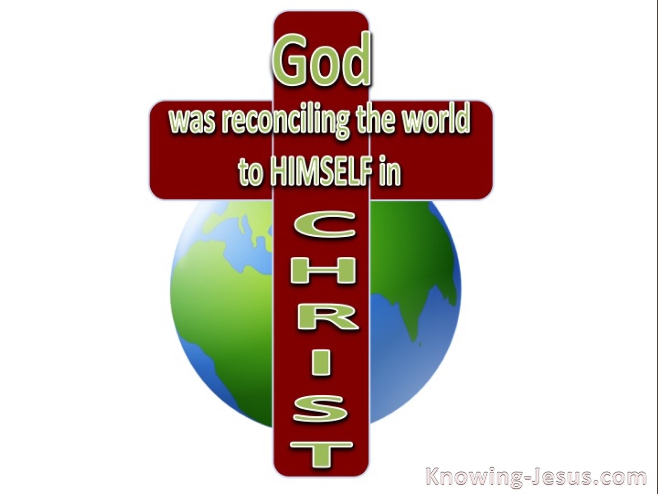 2 Corinthians 5:19 God Reconciling The World To Himself (red)